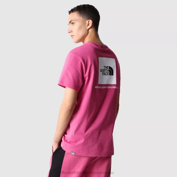 HLH0813 červená fialová The North Face pánske redboxové tričko