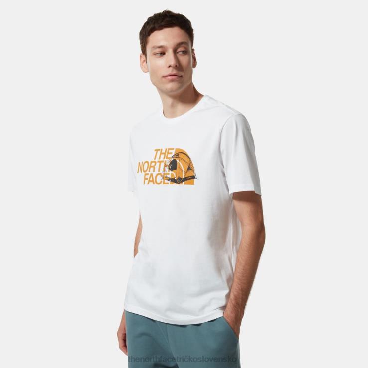HLH081498 biely The North Face pánske tričko s polovičnou kopulou