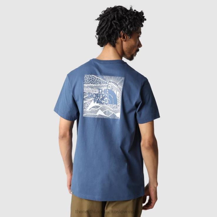 HLH081891 tienisté modré The North Face pánske tričko na oslavu redboxu