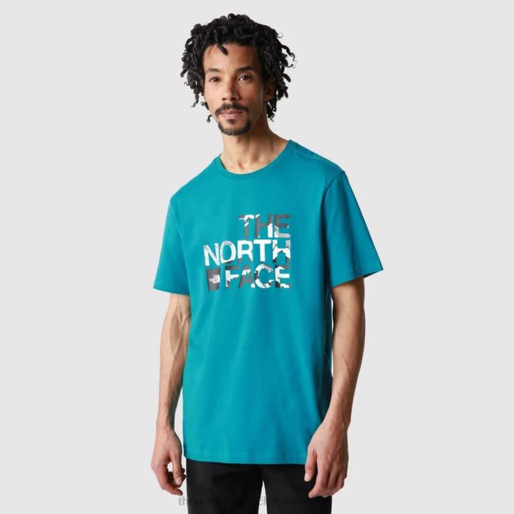 HLH081920 prístavná modrá The North Face pánske tričko s krátkym rukávom