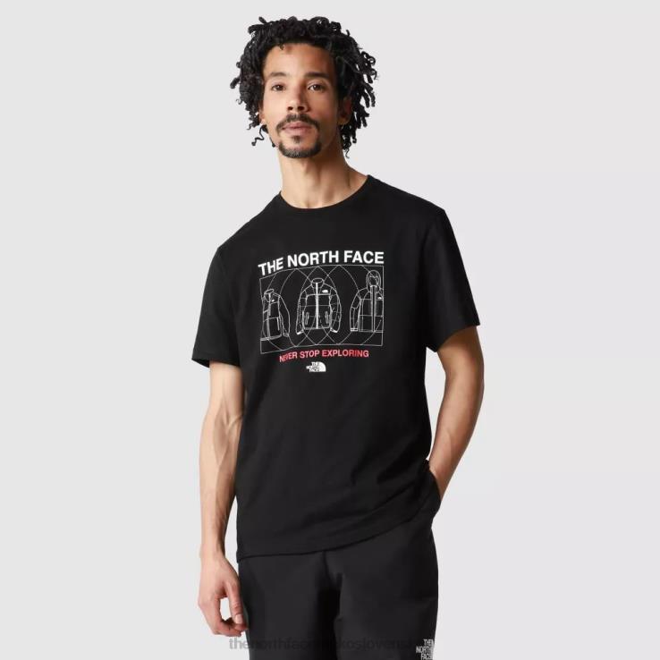 HLH081923 čierna The North Face pánske tričko s krátkym rukávom
