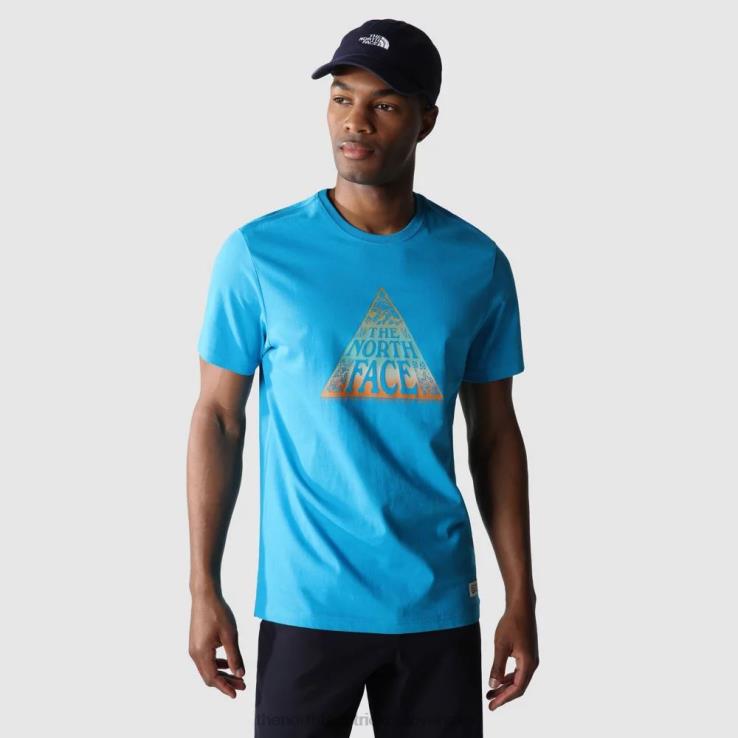 HLH081926 Modrá The North Face pánske prebrúsené tričko s krátkym rukávom