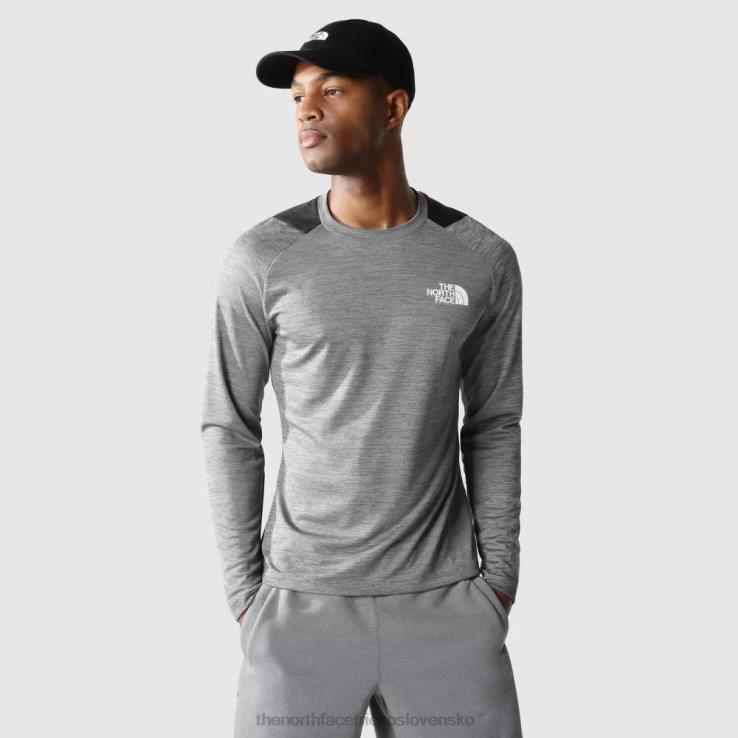 HLH082135 sivá The North Face pánske tréningové tričko s dlhým rukávom