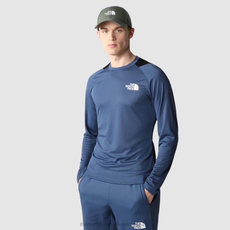 HLH082136 tienisté modré The North Face pánske tréningové tričko s dlhým rukávom
