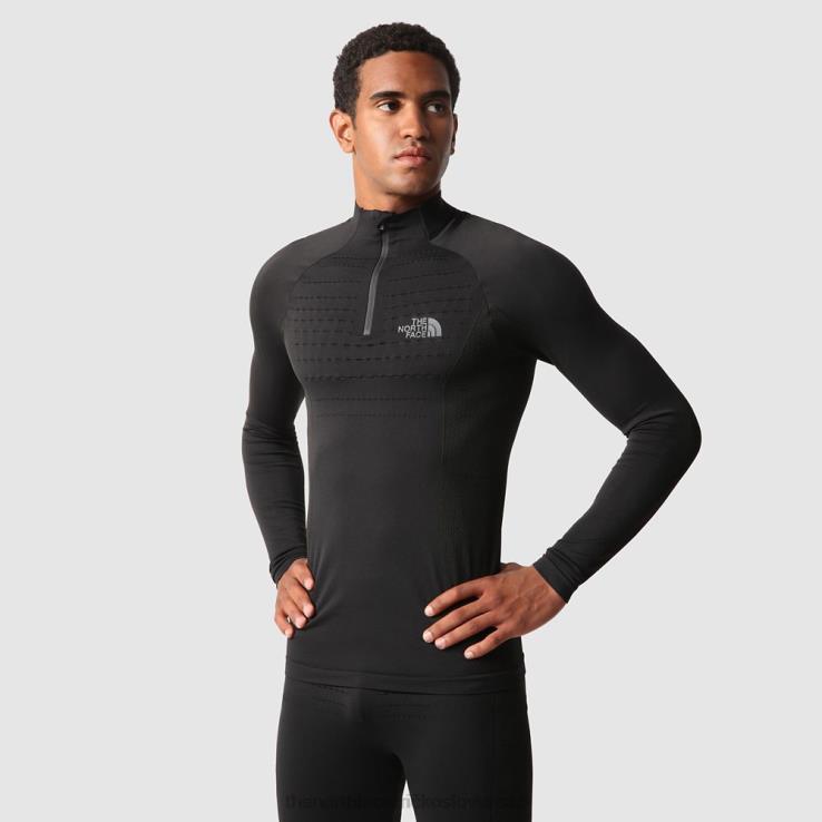 HLH08284 sivá The North Face pánsky športový top na zips s dlhým rukávom