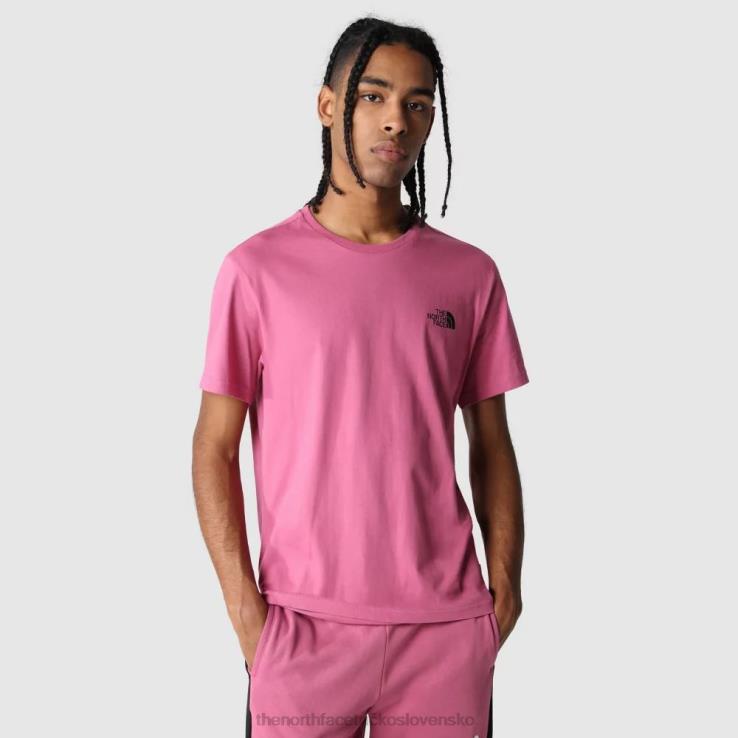 HLH0829 červená fialová The North Face pánske jednoduché kupolové tričko