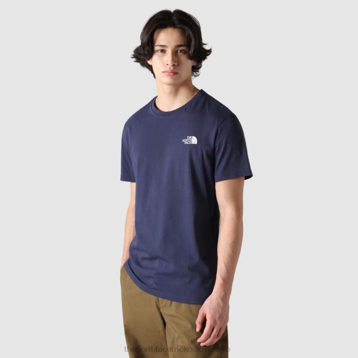 HLH0830 vrcholové námorníctvo The North Face pánske jednoduché kupolové tričko