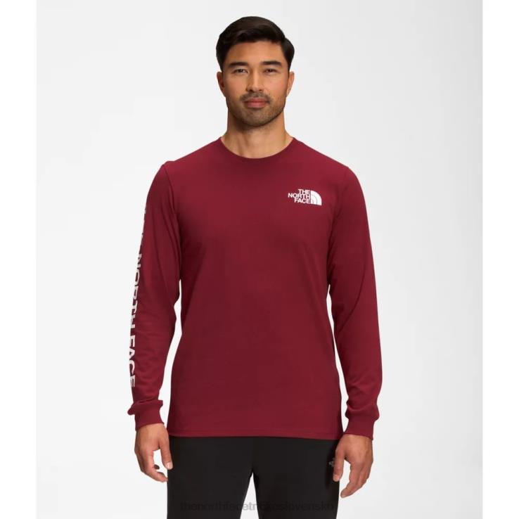 HLH083319 cordovan The North Face pánske tričko s tnf rukávom s dlhým rukávom