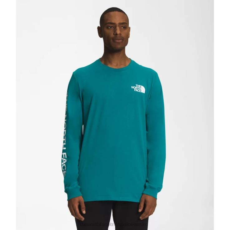 HLH083320 prístavná modrá The North Face pánske tričko s tnf rukávom s dlhým rukávom