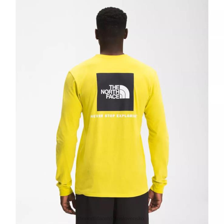 HLH083361 kyslá žltá The North Face pánske boxerské tričko s dlhým rukávom