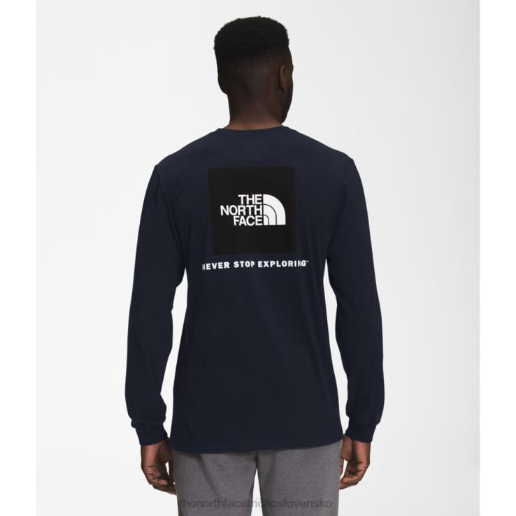 HLH083371 námornícka čierna The North Face pánske tričko s dlhým rukávom nse tmavomodré tričko