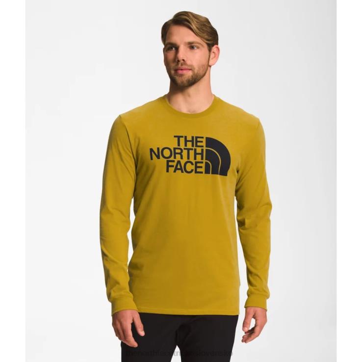 HLH083406 minerálne zlato The North Face pánske polokopulové tričko s dlhým rukávom
