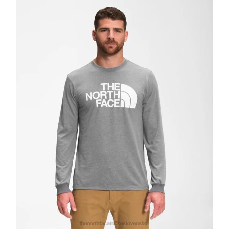 HLH083407 sivá The North Face pánske polokopulové tričko s dlhým rukávom
