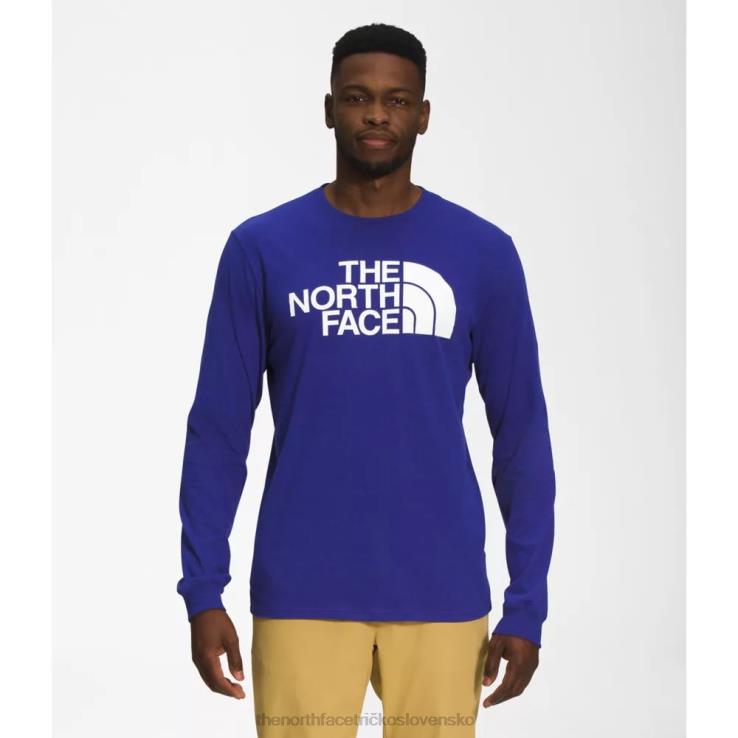 HLH083408 lapis modrý The North Face pánske polokopulové tričko s dlhým rukávom