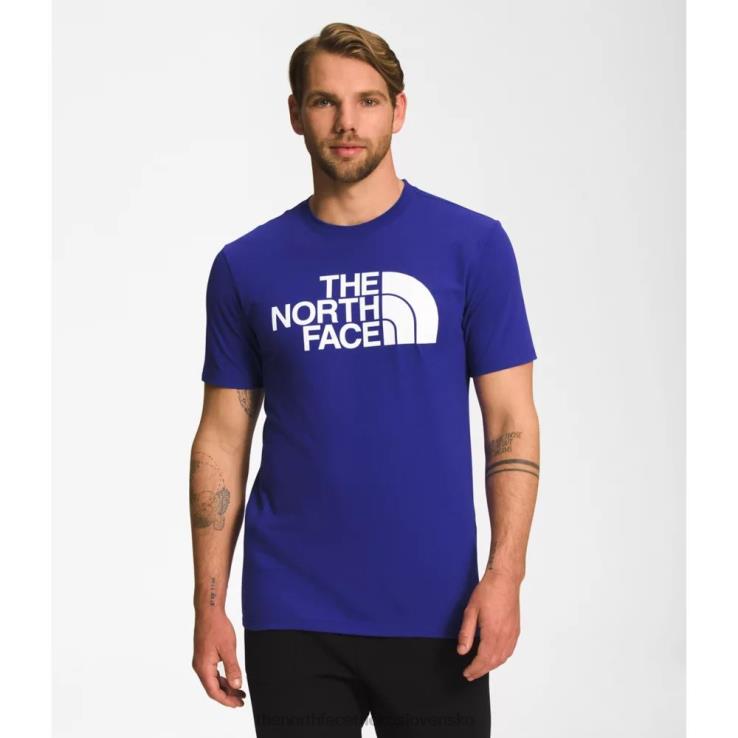 HLH083451 lapis modrý The North Face pánske polokopulové tričko s krátkym rukávom