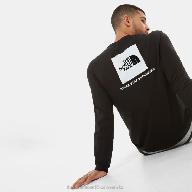 HLH08373 čierna The North Face pánske tričko redbox s dlhým rukávom