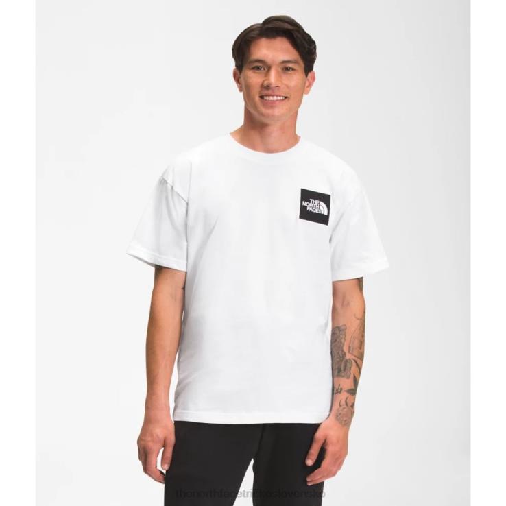HLH084758 biely The North Face pánske boxové tričko vysokej gramáže s krátkym rukávom