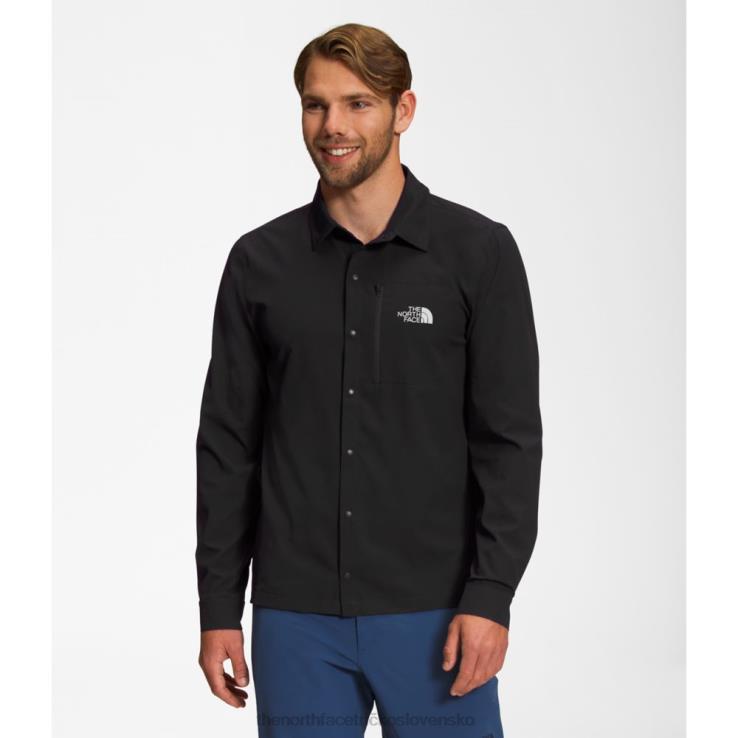 HLH085149 čierna The North Face pánska košeľa s dlhým rukávom na prvý trail upf