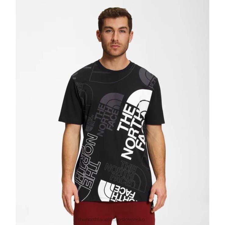 HLH085452 čierna The North Face pánske tričko s krátkym rukávom s grafickým vstrekovaním