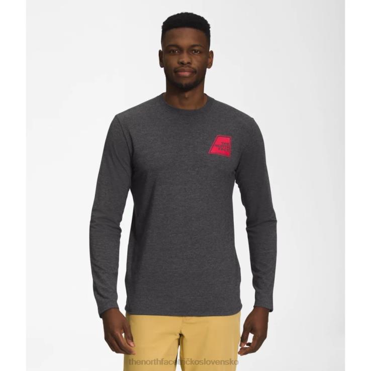 HLH085536 čierna The North Face pánske tričko s dlhým rukávom, tri zmesové logo značky