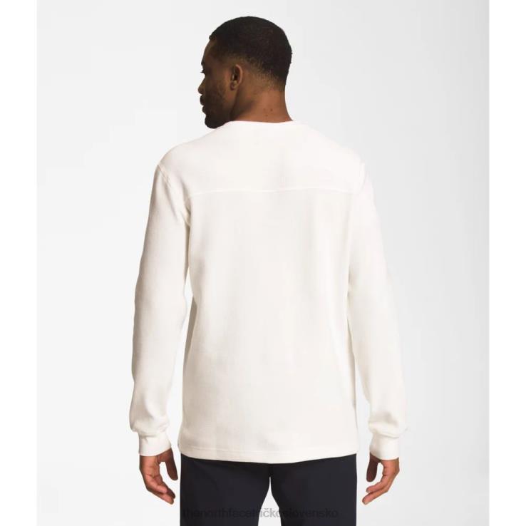 HLH085658 biely The North Face pánske vafle henley s dlhým rukávom