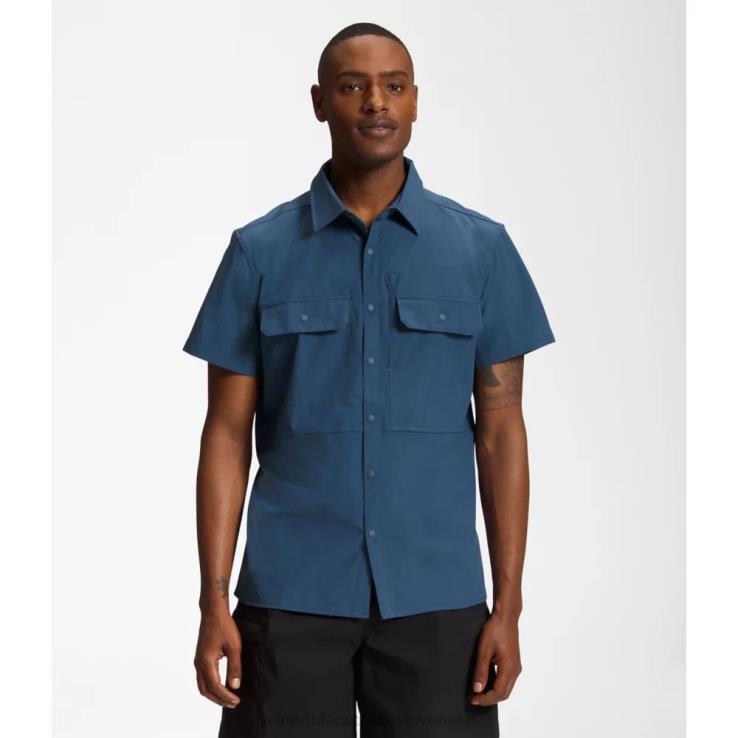 HLH085864 tienisté modré The North Face pánska sniktau slnečná košeľa s krátkym rukávom