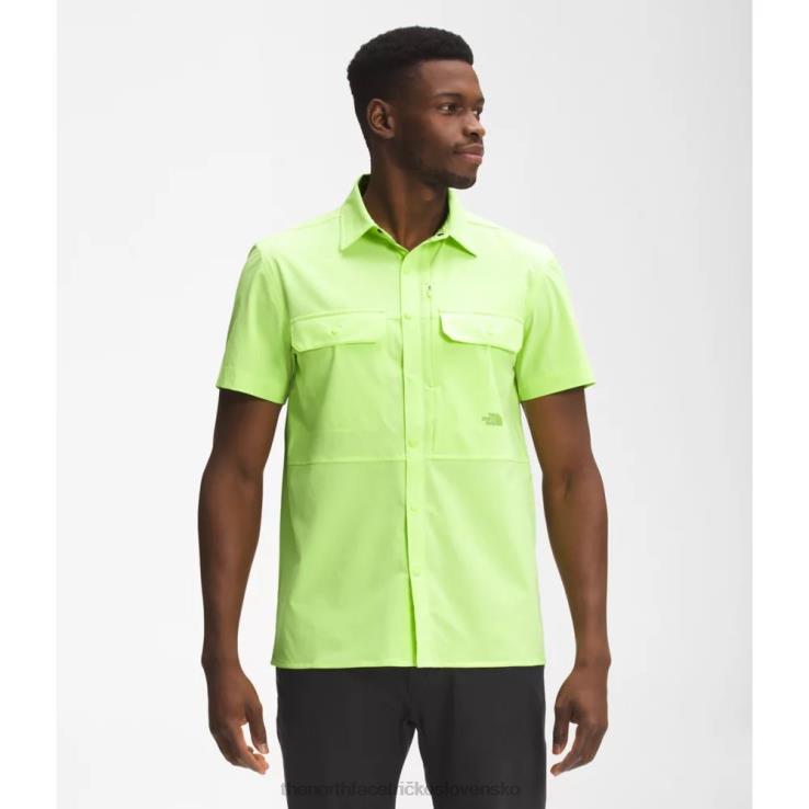 HLH085865 zelená The North Face pánska sniktau slnečná košeľa s krátkym rukávom
