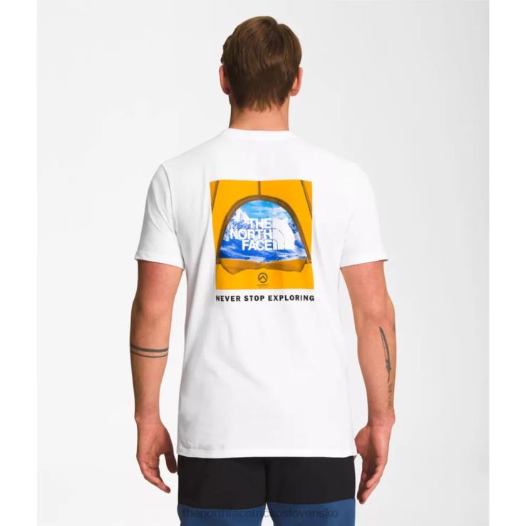 HLH086248 biely The North Face pánske tričko s krátkym rukávom a potlačou