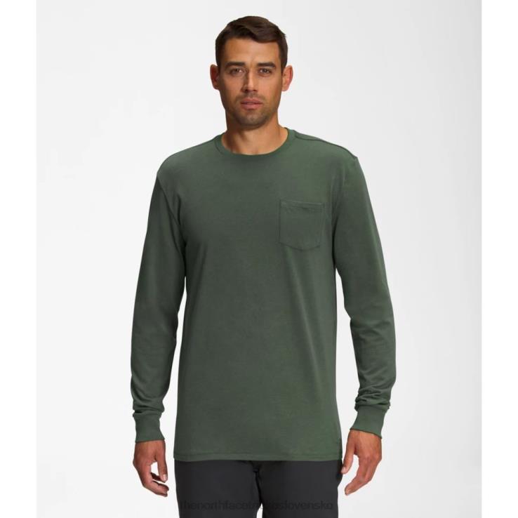 HLH086252 tymián The North Face pánske vreckové tričko s dlhým rukávom