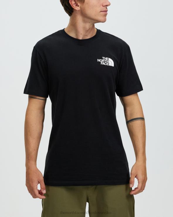 HLH086929 čierna a štrk The North Face box nse tričko s krátkym rukávom