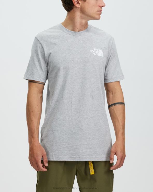 HLH086959 sivá The North Face box nse tričko s krátkym rukávom