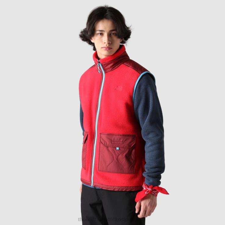 HLH081609 červená The North Face pánska kráľovská klenba fleecová vesta