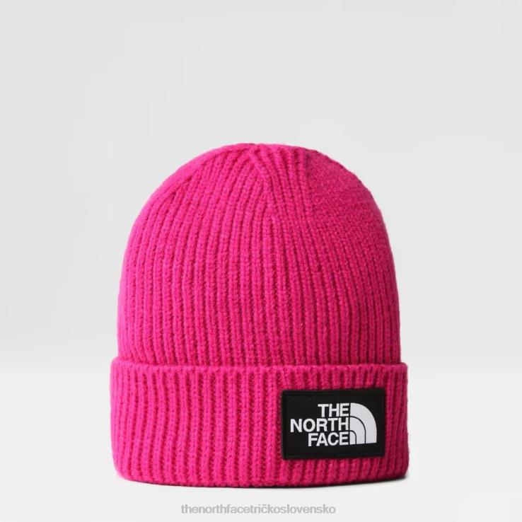 HLH081799 fuschia ružová The North Face mládež tnf box logo manžetová čiapka