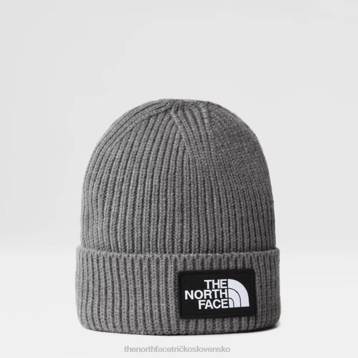 HLH081800 sivá The North Face mládež tnf box logo manžetová čiapka