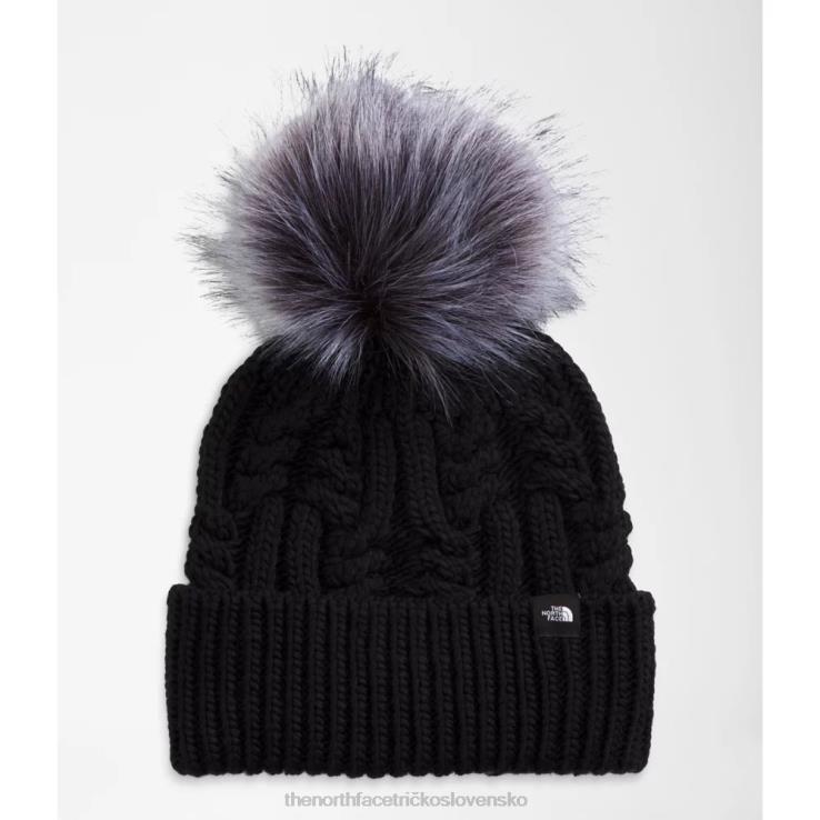 HLH085757 čierna The North Face deti ach mega kožušinová pom čiapka