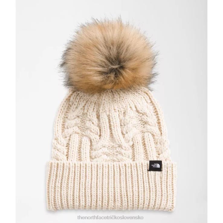 HLH085758 biely The North Face deti ach mega kožušinová pom čiapka