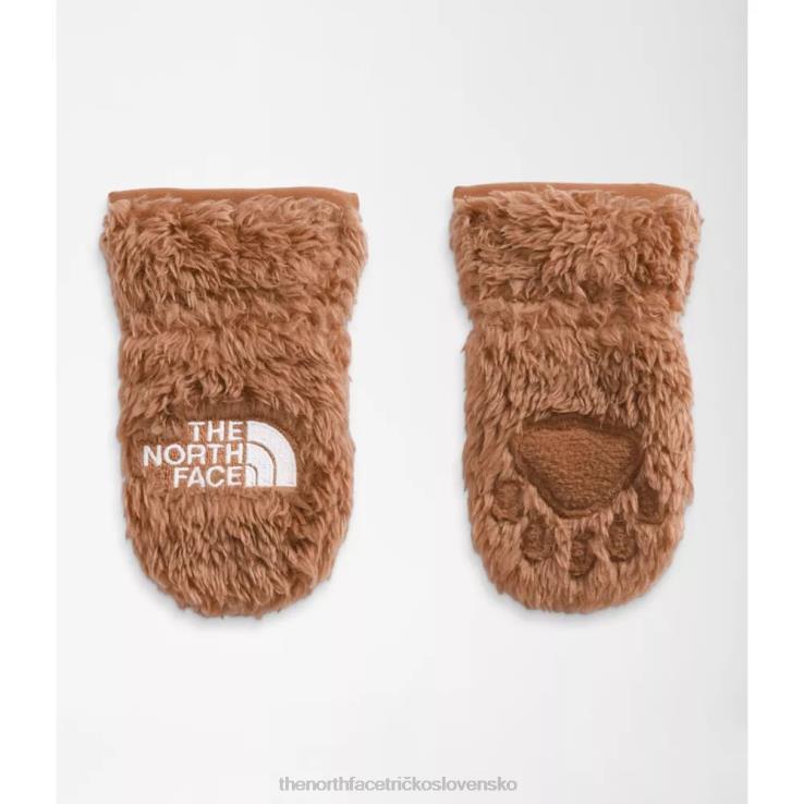 HLH085794 pražená hnedá The North Face baby bear jemné oso rukavice