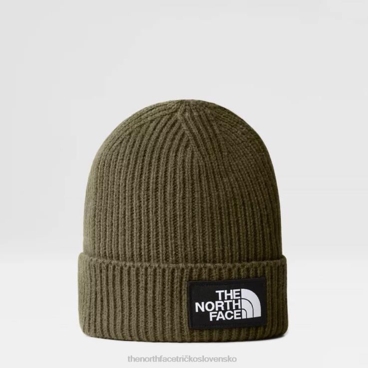 HLH08108 vojenská oliva The North Face Čiapka s manžetou na krabičke s logom tnf