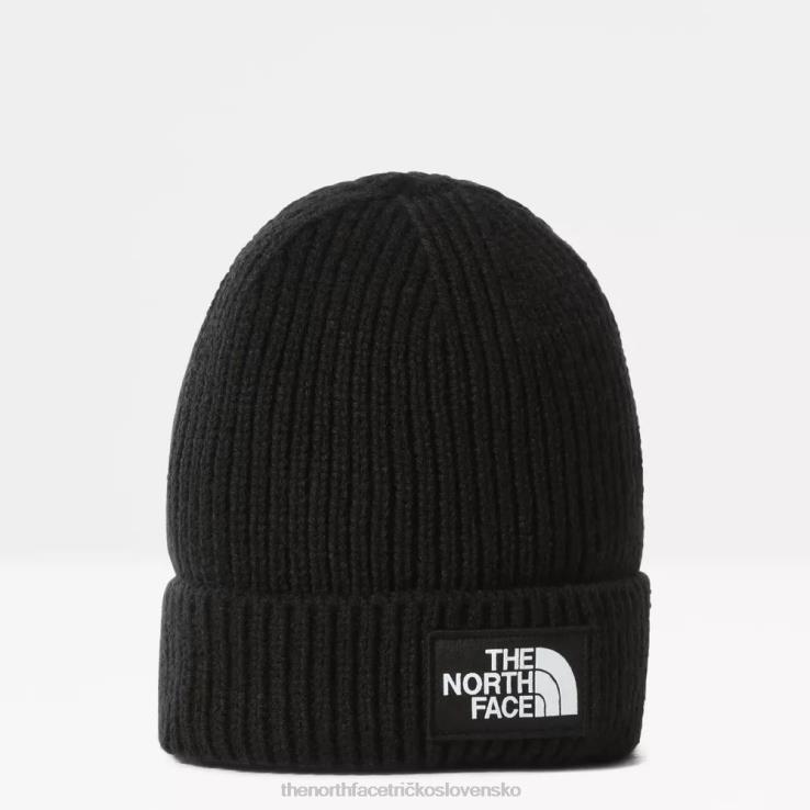 HLH08114 čierna The North Face Čiapka s manžetou na krabičke s logom tnf