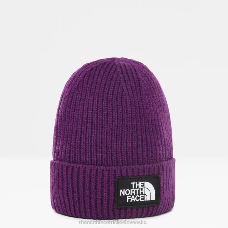 HLH08116 hrdina fialový The North Face Čiapka s manžetou na krabičke s logom tnf