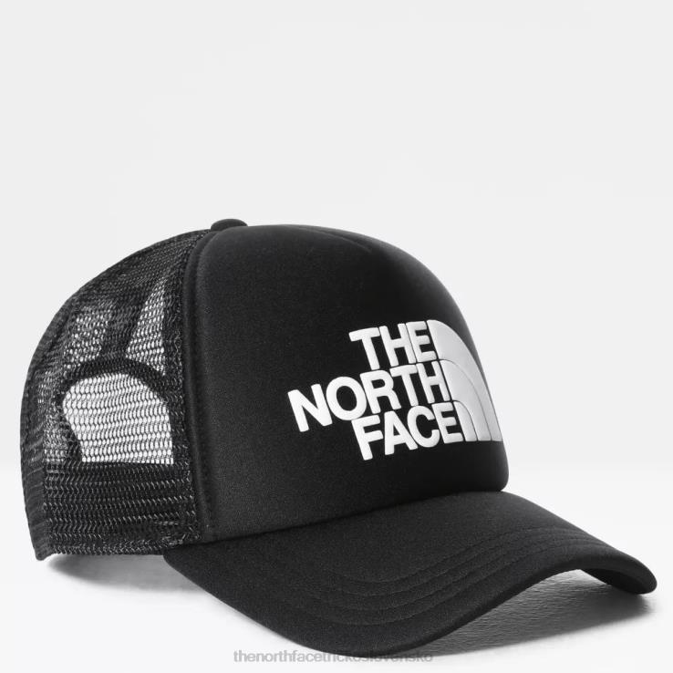 HLH08118 čierna biela The North Face tnf logo trucker čiapka čierna biela