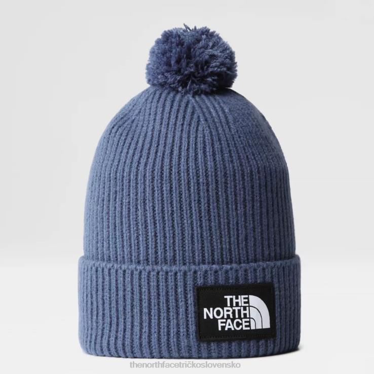 HLH08125 tienisté modré The North Face tnf logo box pom čapica