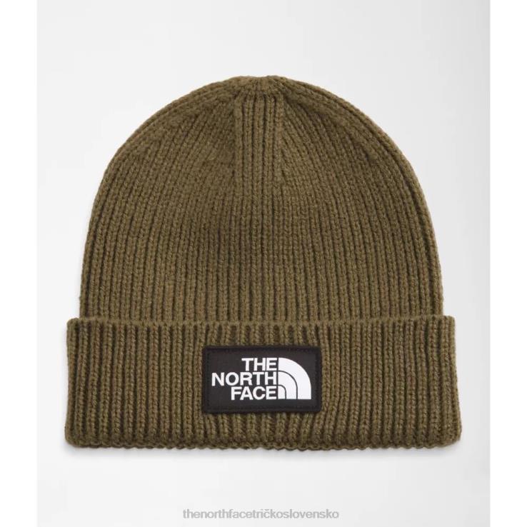 HLH083219 vojenská oliva The North Face Čiapka s manžetou na krabičke s logom tnf