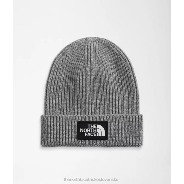 HLH083225 sivá The North Face Čiapka s manžetou na krabičke s logom tnf