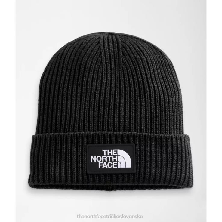 HLH083226 čierna The North Face Čiapka s manžetou na krabičke s logom tnf