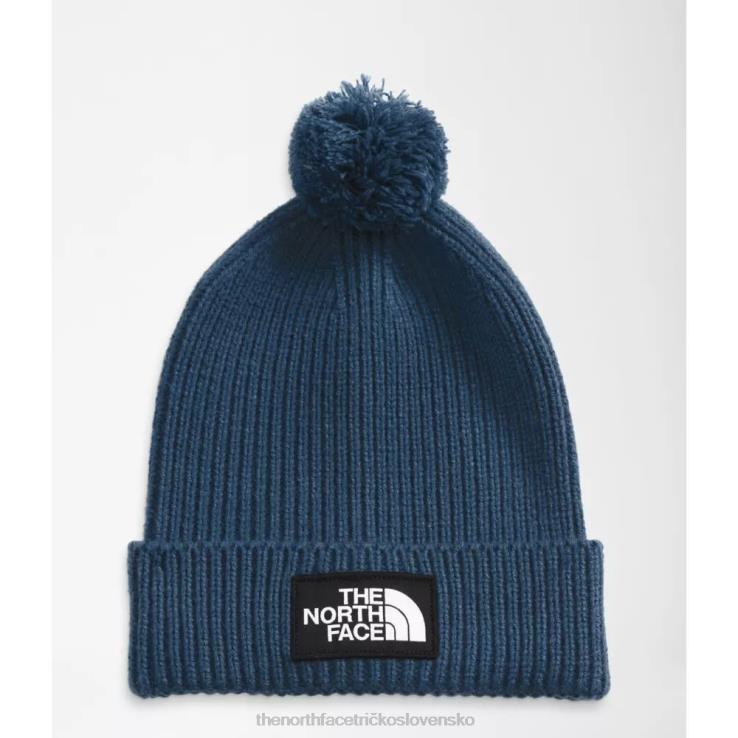 HLH083228 tienisté modré The North Face tnf logo box pom čapica