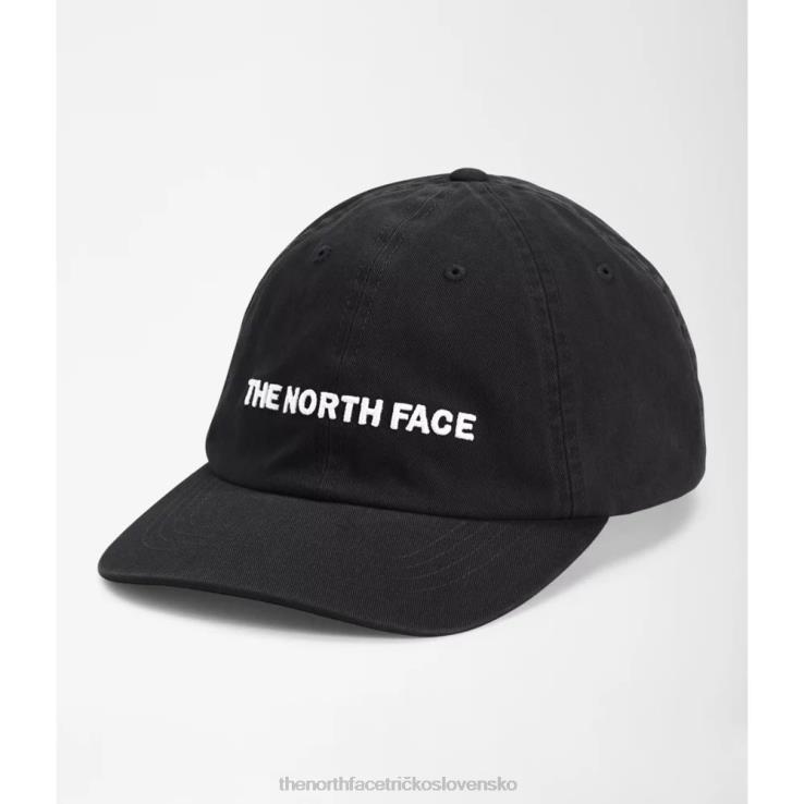 HLH083998 čierna The North Face horizontálna vyšívaná čiapka
