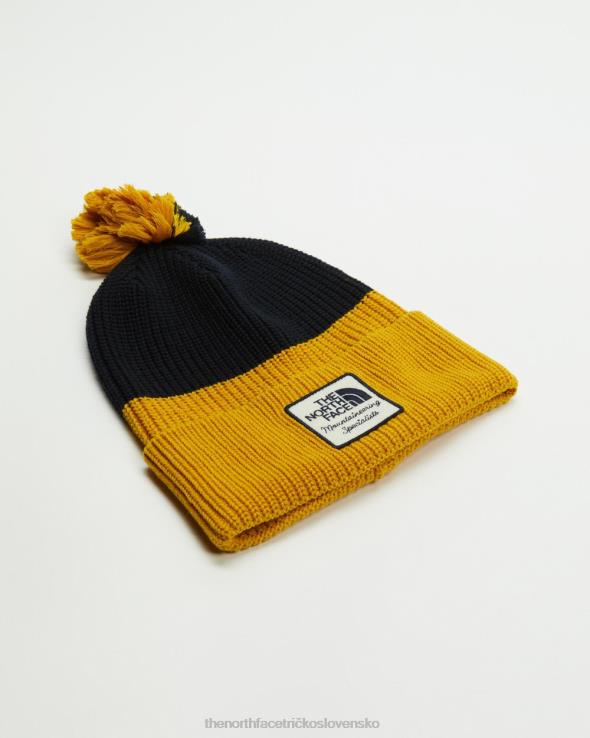HLH087065 námornícka a žltá The North Face dedičná pom čiapka