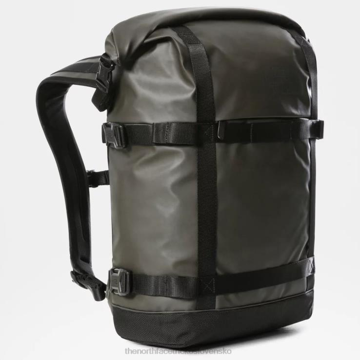 HLH08795 nová taupe zelená The North Face Roll-top batoh na dochádzanie