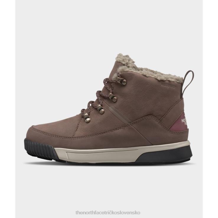 HLH083677 hlboká taupe The North Face dámske vodeodolné čižmy sierra so strednou čipkou